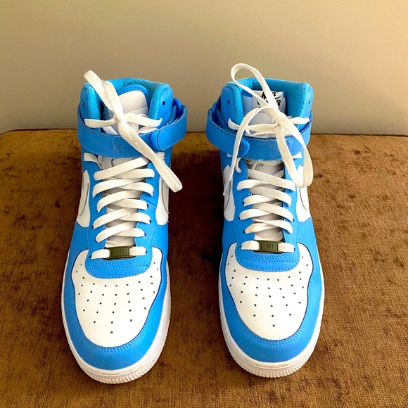 Blue and White Air Force Ones